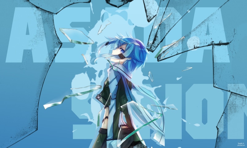 human representation, building exterior, sky, day, Sword Art Online, one person, representation, blue, 1080P, architecture, creativity, real people, nature