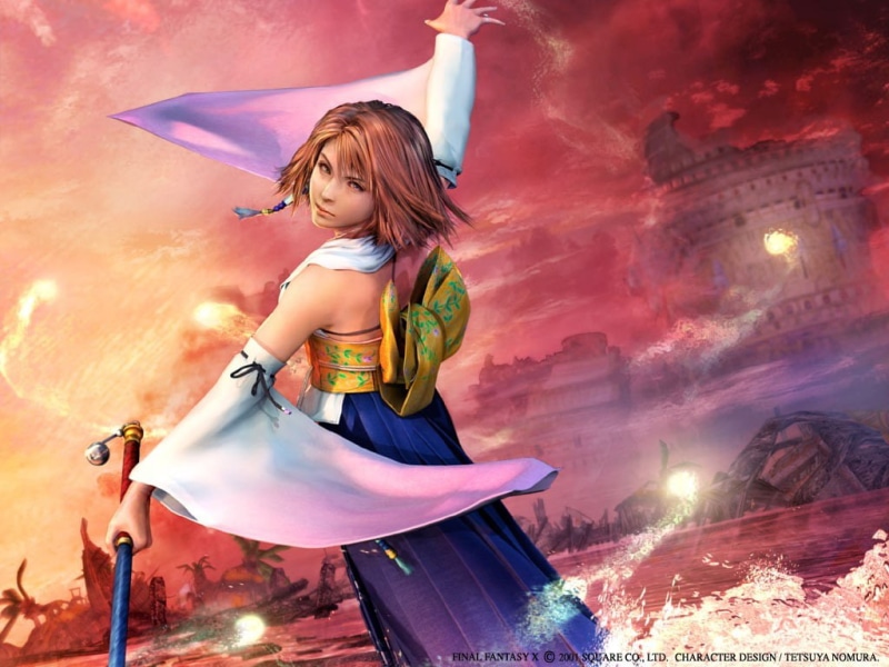 motion, 480P, innocence, Final Fantasy X, girls, women, happiness, cute, childhood, offspring, night, outdoors, fun, emotion, hairstyle, child, Final Fantasy