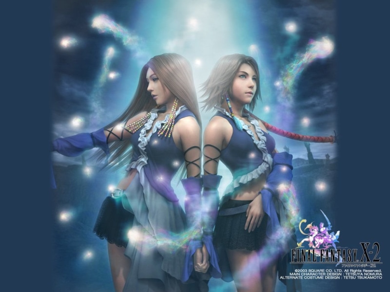 glamour, final, digital composite, game, people, fashion, Final Fantasy X-2, hairstyle, clothing, indoors, illuminated, women, Final Fantasy, standing