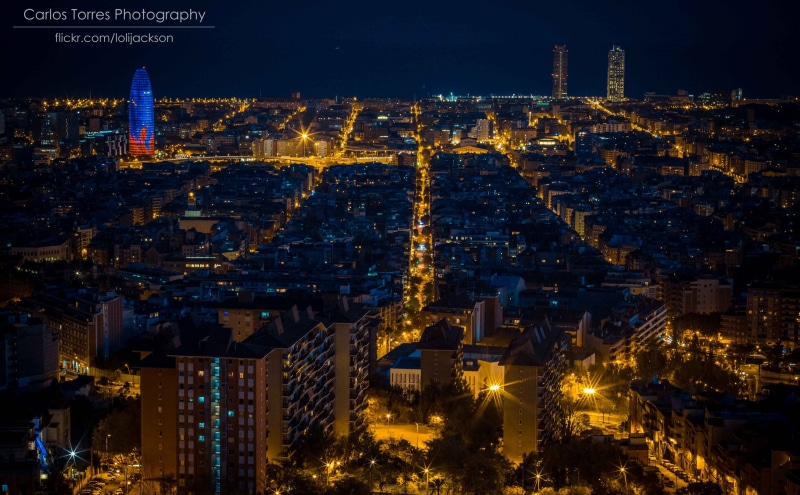 illuminated, bunker, modern, financial district, crowded, Sunset, buildings, building exterior, 5K, architecture, city, vilapicina, catalonia, Spain, travel destinations