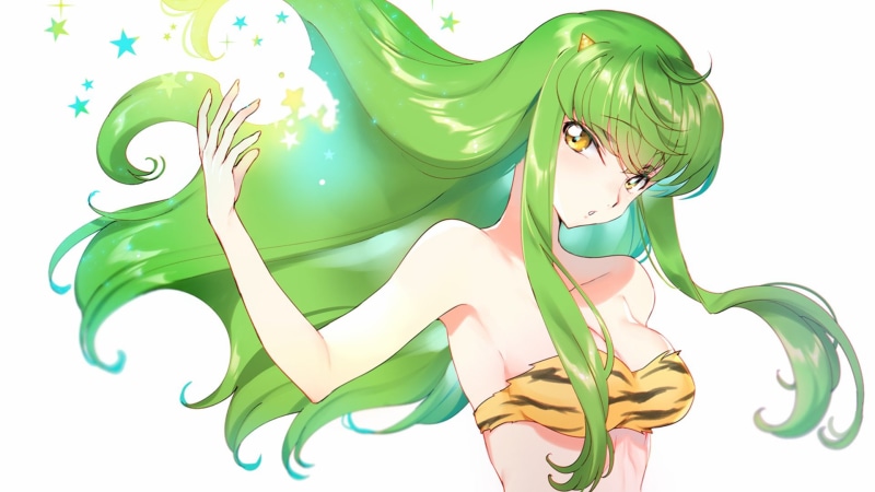 Anime, Crossover, Code Geass, 1080P, Urusei Yatsura, C.C. (Code Geass)