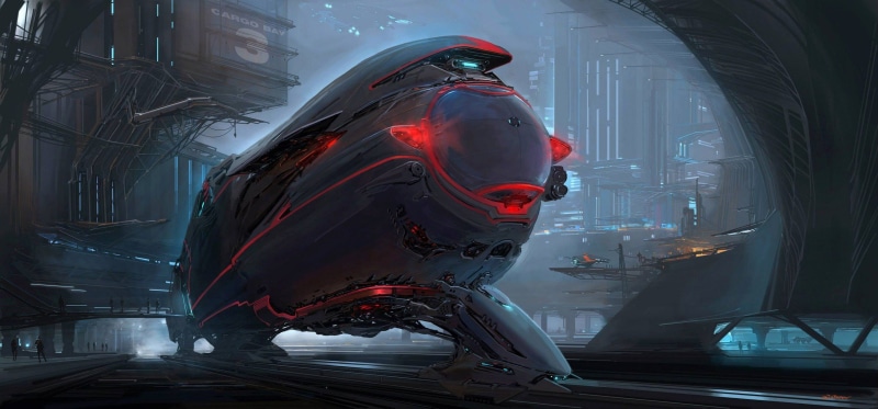 city of the future, монорельсовый поезд, 2K, facilities, haze, fantastic art, Alejandro Burdisio, the city of the future, фантастический арт, technology