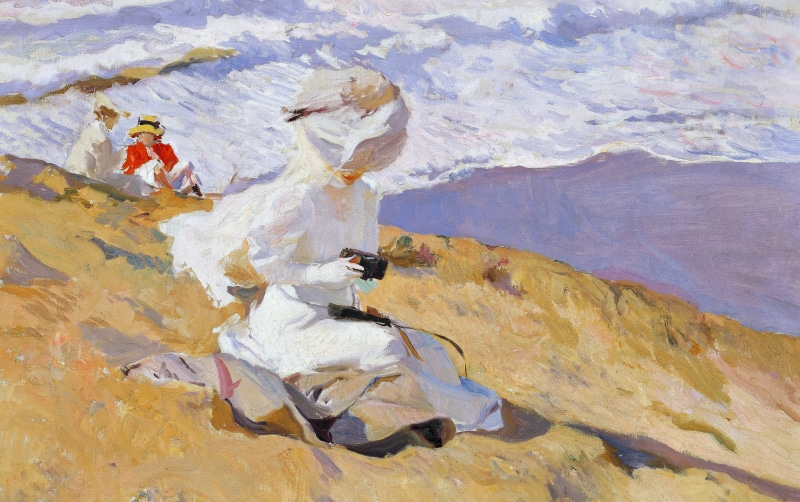 To Catch The Moment, picture, Joaquin Sorolla, 2K, shore, slope, women