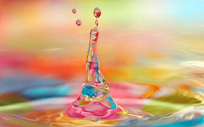 Moment, Droplets, Water, 2K, Colorful, Bright