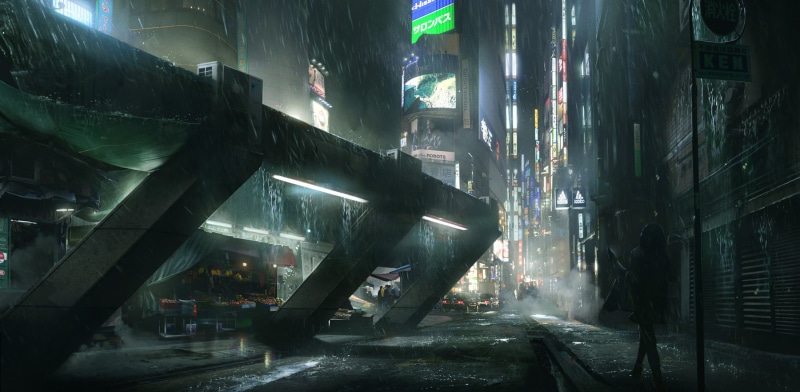 1080P, City, Sci Fi, Rain, Street
