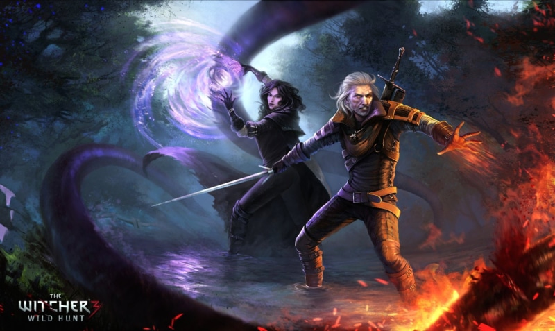 Yennefer of Vengerberg, Geralt of Rivia, The Witcher 3: Wild Hunt, 1080P, The Witcher