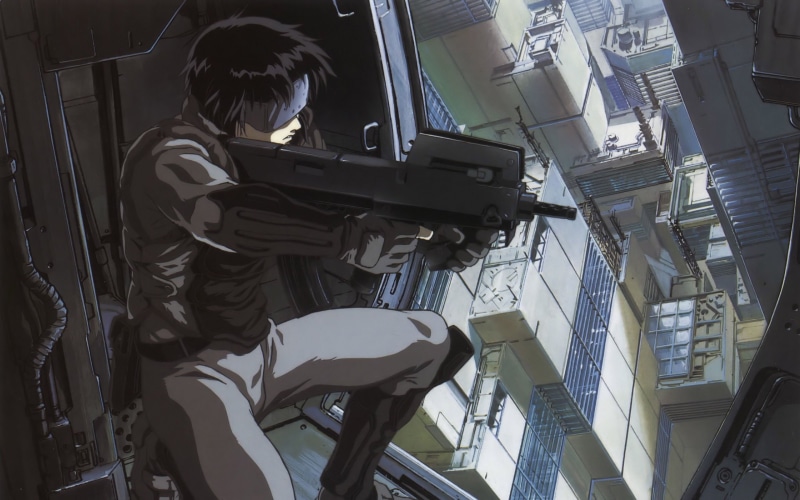 2K, kusanagi, guns, shell, anime, ghost, major, motoko