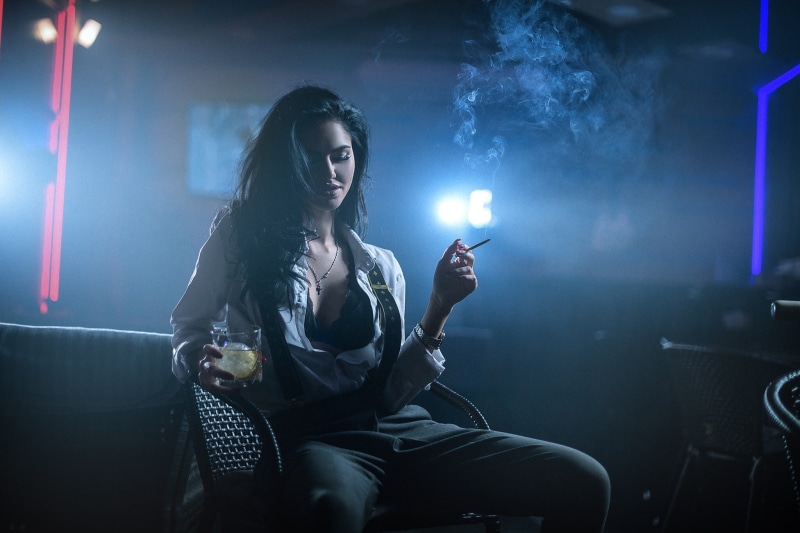 dark, model, 1080P, smoking, women