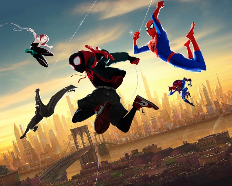 Spider-Gwen, Spider-Man Noir, Spider-Man, Miles Morales, Spider-Man: Into The Spider-Verse, Movie, 1080P