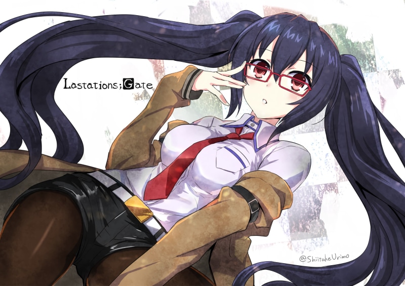 1080P, steins gate, lifestyles, text, hyperdimension neptunia, sunlight, makise kurisu, glasses, young adult, sunglasses, mask, outdoors, mask - disguise