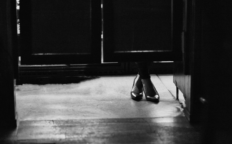 high heels, door, men, people, human Foot, females, walking, woman, shoes, solitude, feet, monochrome, indoors, waiting, entrance, doorway, photography