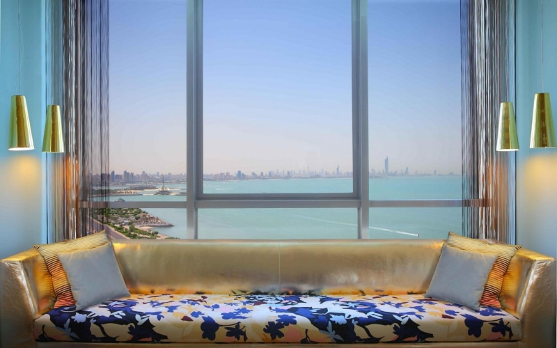 720P, elegance, wealth, design, style, absence, bed, blue, wall - Building Feature, room, sofa, home Interior, table, glass - material, looking At View