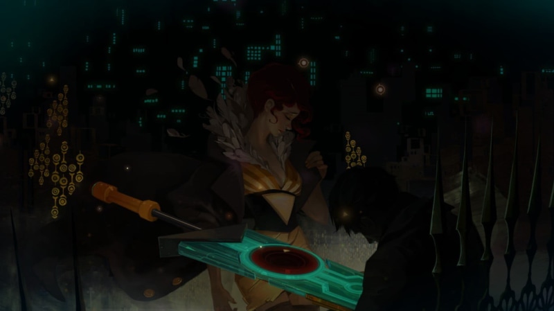 redhead, night, Transistor, real people, shadow, front view, leisure activity, transistors, standing, illuminated, sword, men, lifestyles, architecture