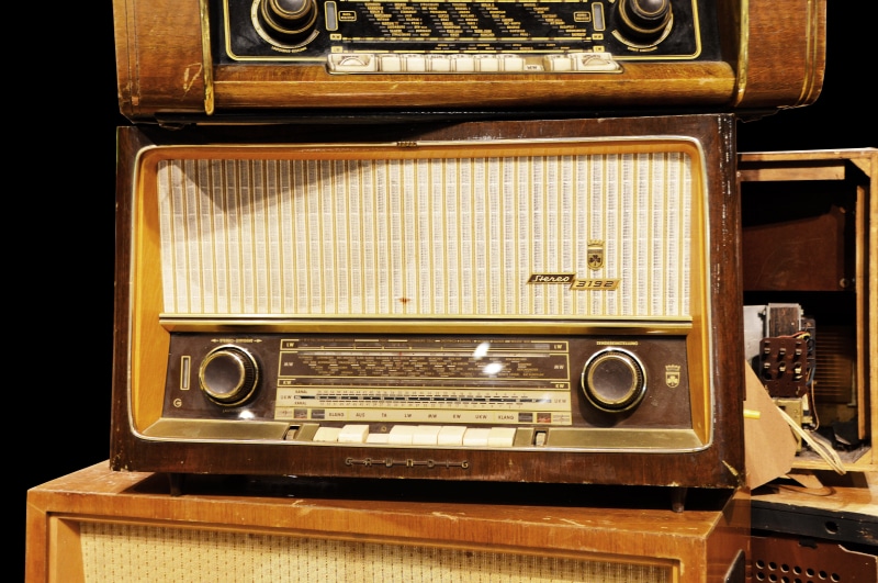 5K, Pipe, folk receiver, Tubes, equipment, old-fashioned, radio, technology, decoration, nostalgia, retro Styled, deco, single Object, analog, 50s, wood - material