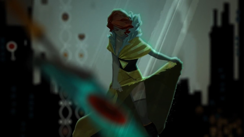 transistor, redhead, character, video games, hd, illustration, drawing, 1080P, animated