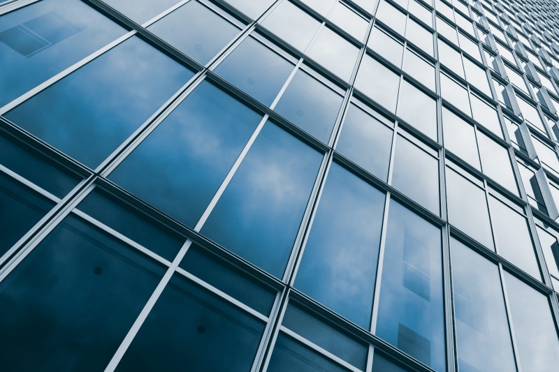 pattern, window, skyscraper, reflection, full frame, building, building exterior, built structure, steel, modern, cloud - sky, low angle view, alloy, backgrounds