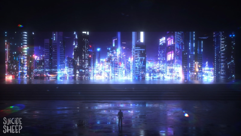 lights, 4K, digital, city, Rutger van de Steeg, Suicide Sheep