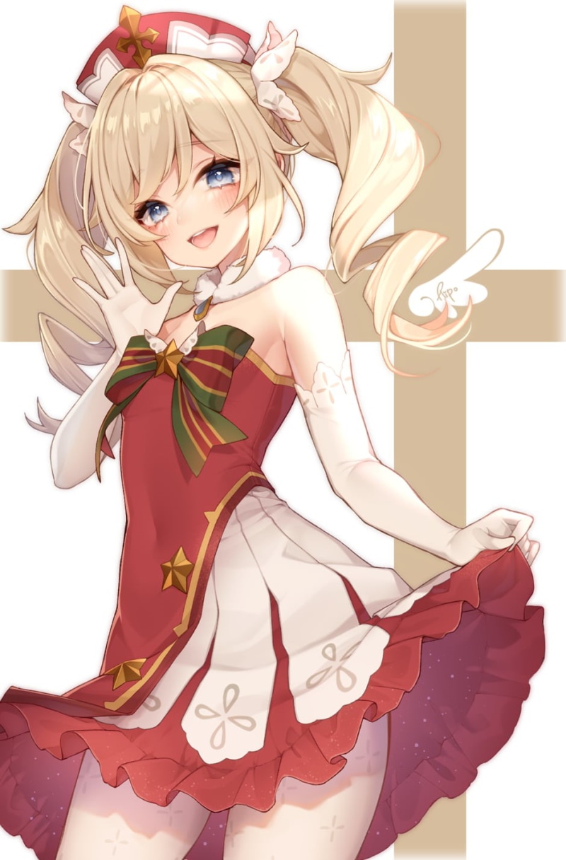 720P, Genshin Impact, anime girls, barbara (genshin impact), Christmas