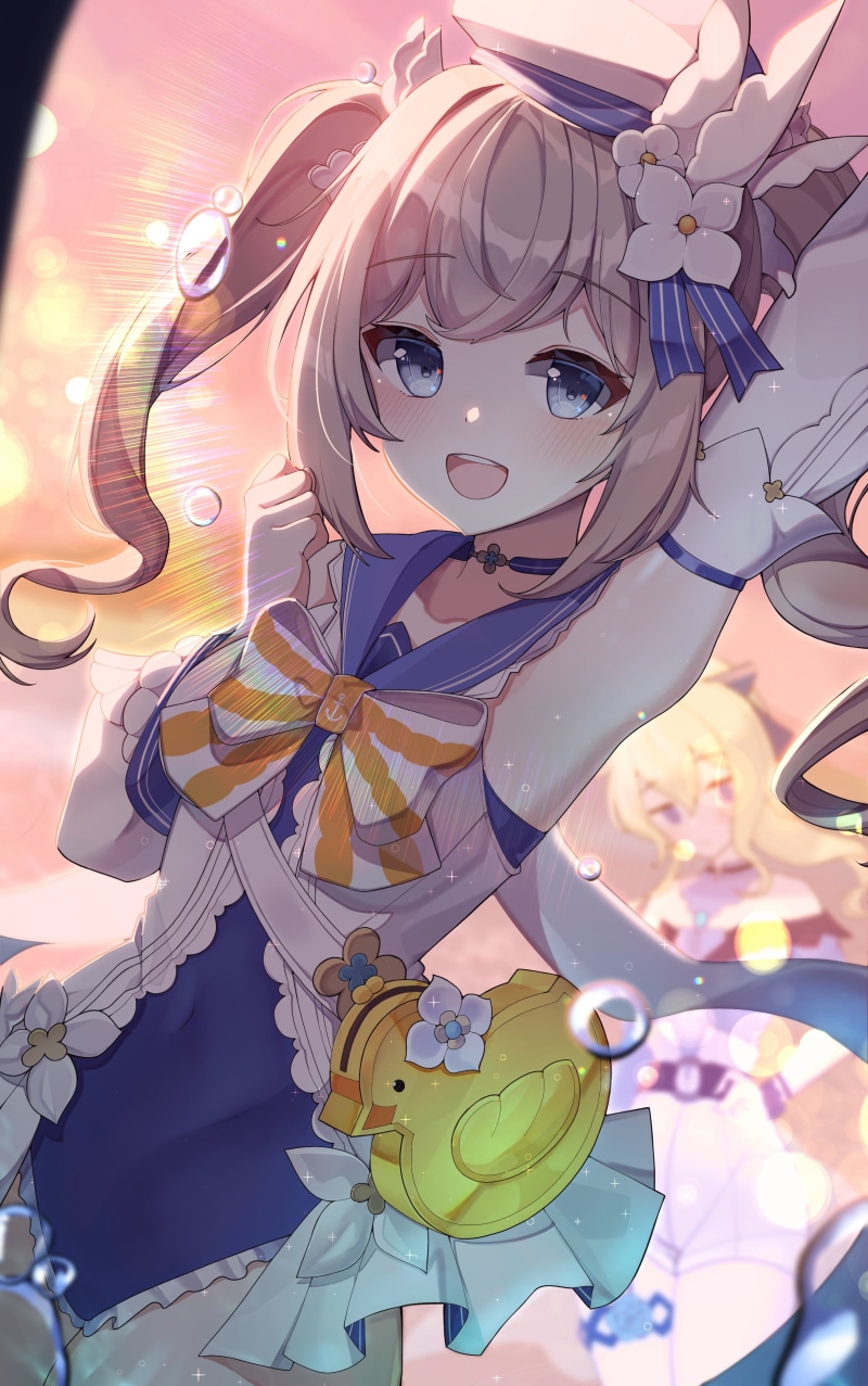 anime girls, blonde, 4K, barbara (genshin impact), Genshin Impact