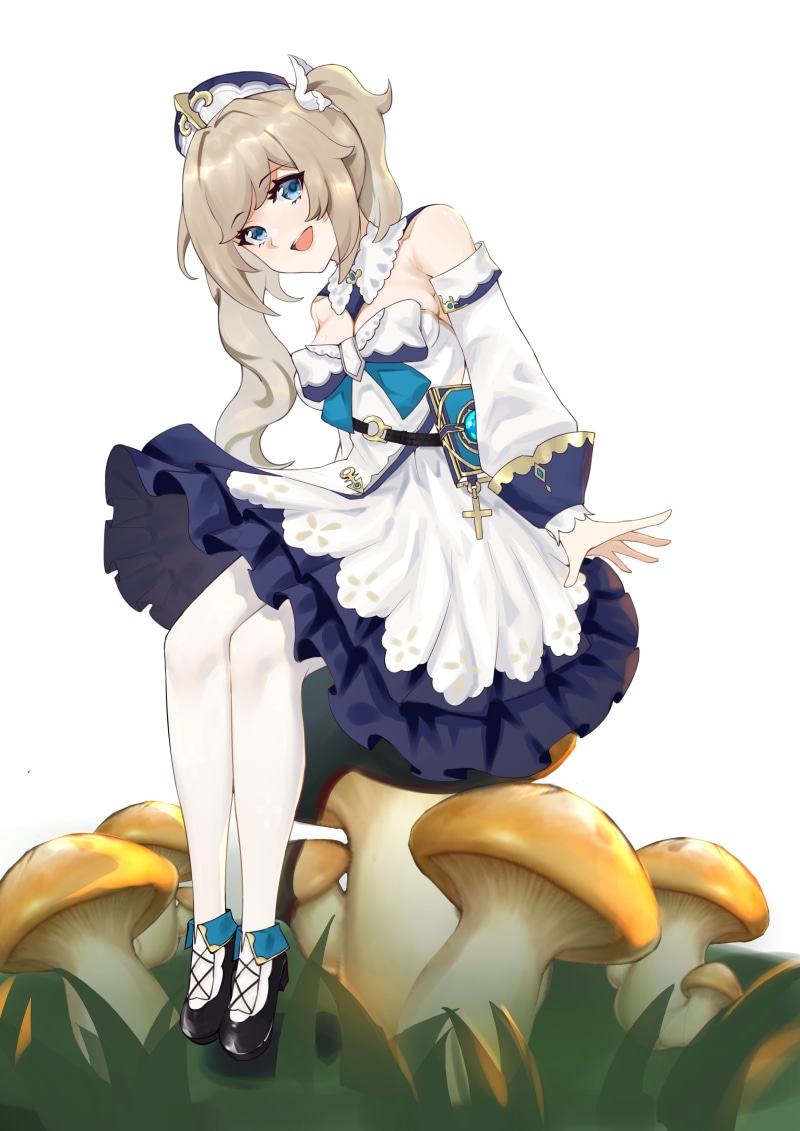 Genshin Impact, barbara (genshin impact), 2K, anime girls, thigh-highs