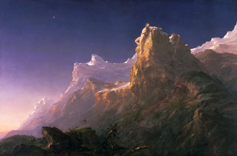 classic art, painting, Greek mythology, Thomas Cole, Prometheus ...