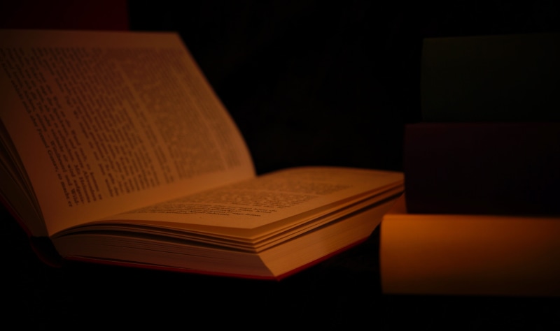 page, gloomy, religion, education, open, publication, book pages, belief, expertise, black background, pages, bound, literature, browse, books, still life