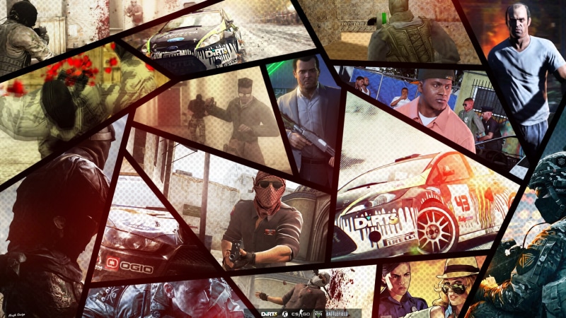 creativity, adult, young men, looking, indoors, wall - building feature, 1080P, communication, group of people, leisure activity, Counter-Strike: Global Offensive