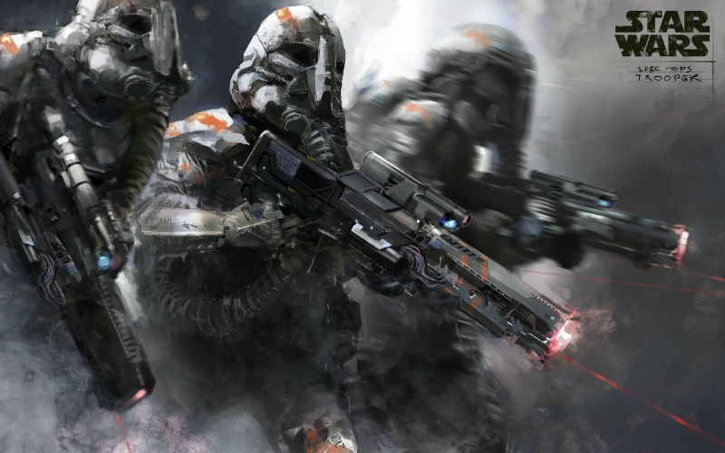 1080P, stormtrooper, artwork, Galactic Empire, Star Wars, science fiction