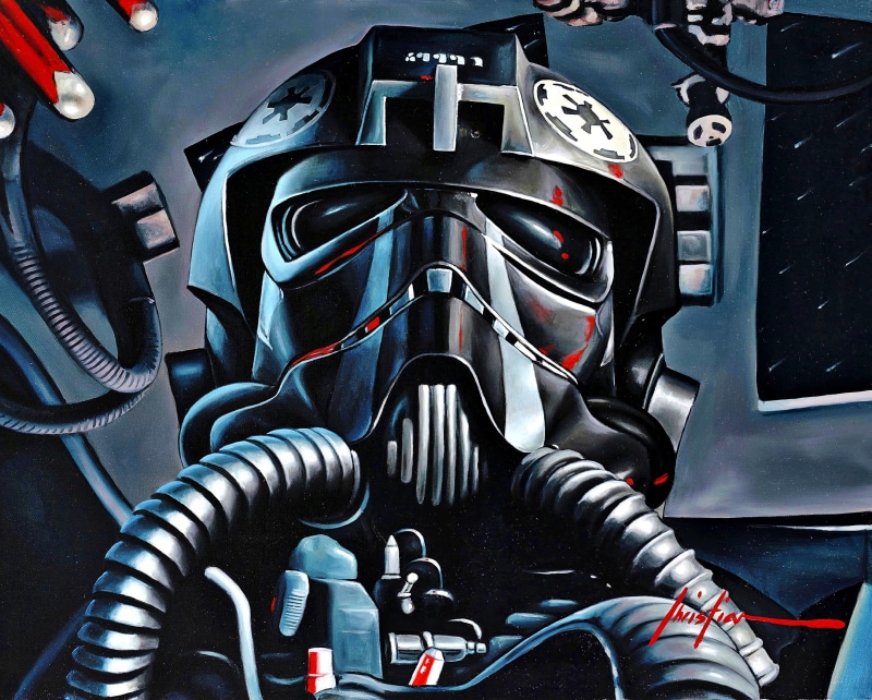 art, TIE Fighter, pilot, Star Wars, 2K, Galactic Empire