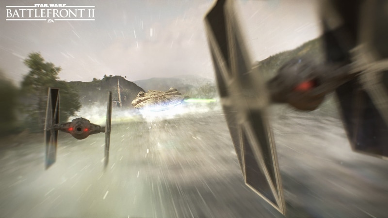 pc games, journey, games, mode of transportation, windshield, motor vehicle, mountain, star wars battlefront 2, motion, nature, blurred motion, ea games