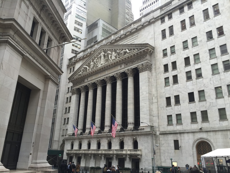 low angle view, facade, window, nyse, new york, united states, group of people, financial district, architecture, 2K, wall street, new york stock exchange