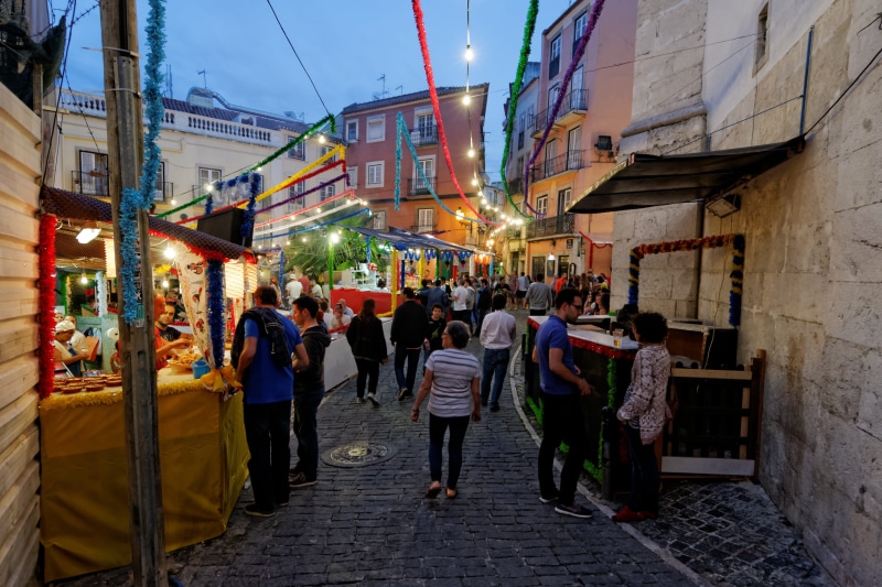 men, alley, urban Scene, architecture, walking, building exterior, building, old town, city Life, women, drink, Old Town, Portugal, illuminated, historically