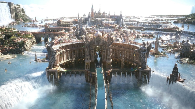 Altissia, digital art, fantasy art, Final Fantasy, waterfall, 1080P, Final Fantasy XV