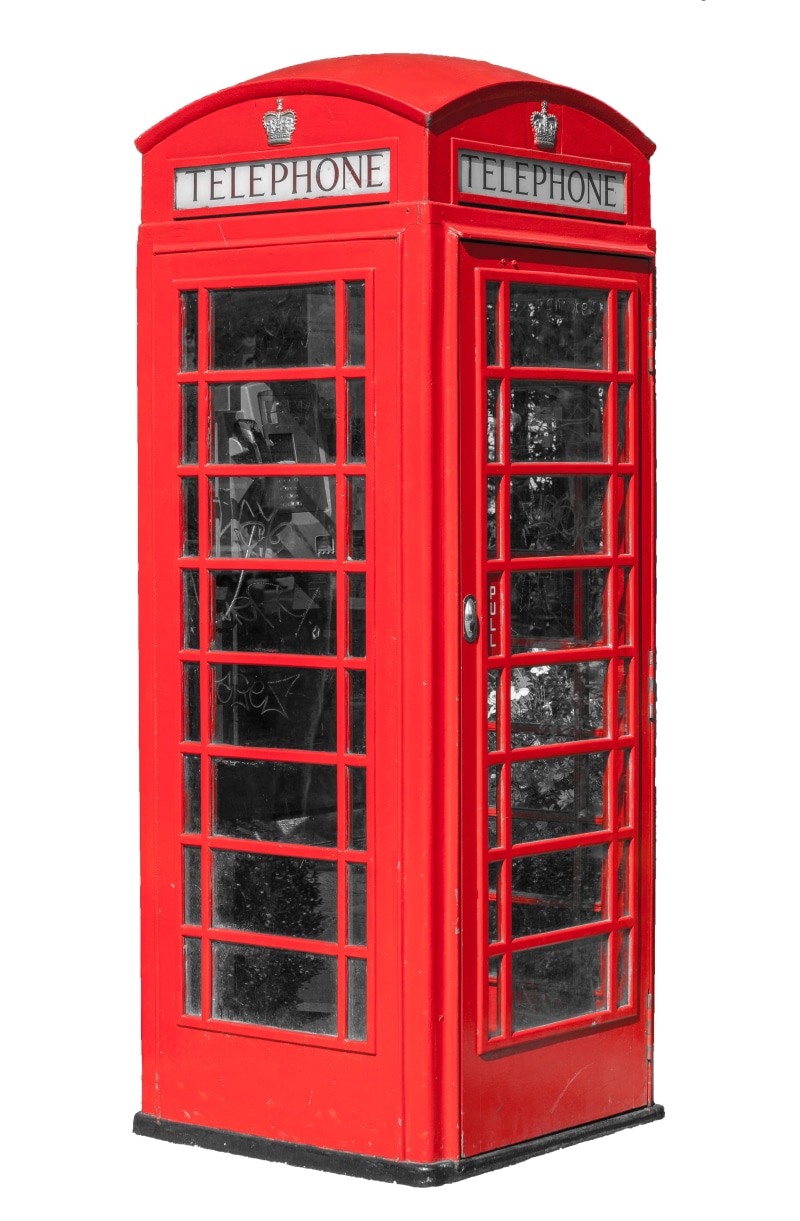 connection, 5K, retro styled, cut out, technology, white background, coin operated, communication, text, architecture, uk, booth, telephone booth, no people