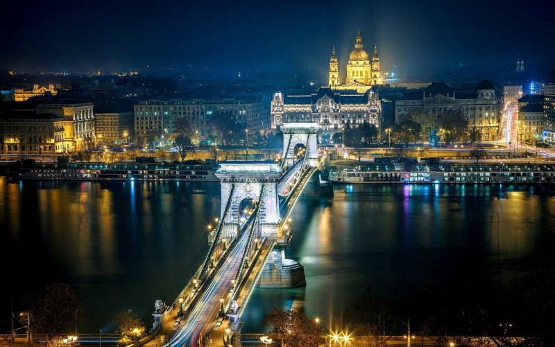 budapest, bridge, chain, szechenyi, 1080P, Szechenyi Budapest, Szechenyi Chain, Chain Bridge