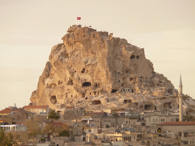 travel destinations, city, travel, turkey, tourism, sky, fort, no people, built structure, architecture, outdoors, old, cappadocia, uchisar, rock apartments