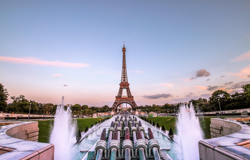 france, no people, europe, international Landmark, blue, beautiful, the past, paris, office building exterior, cloud - sky, 4K, eiffel Tower, cultures