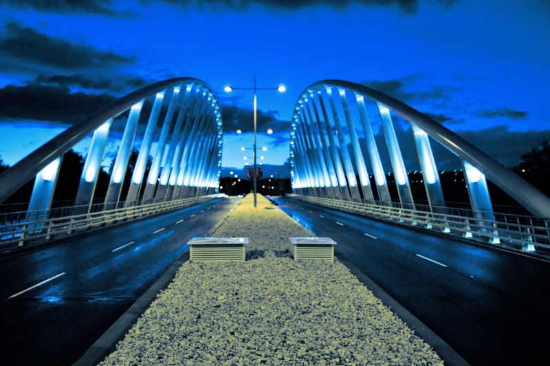 Spain, architecture, night, 4K, Toledo, sky, highway, dusk, road, traffic, street, built Structure, de, Puente, bridge - Man Made Structure, river, light