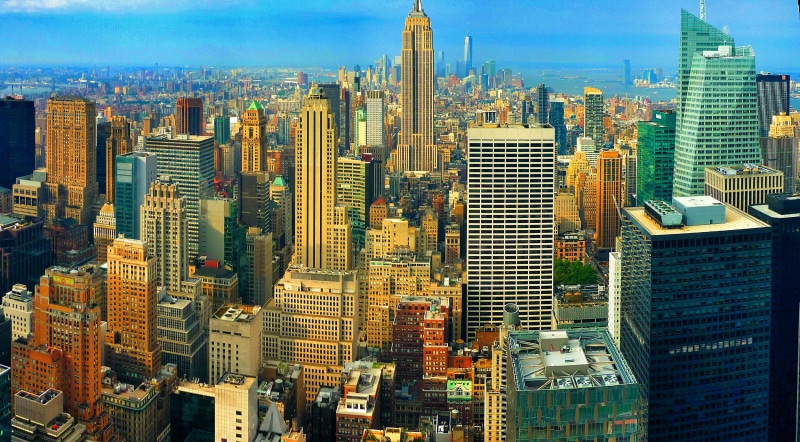 skyline, daytime, tall - high, skyscraper, panoramas, New York City, cityscape, built structure, new, downtown district, city, office building exterior