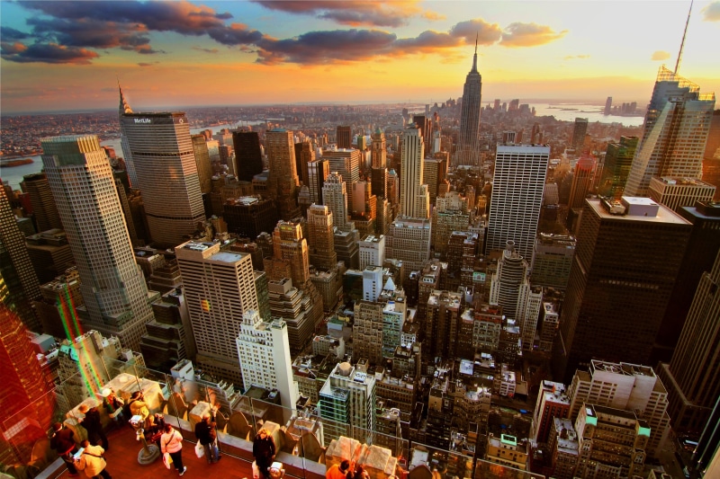 skyscrapers, building Exterior, aerial View, modern, financial District, city Life, landscape, manhattan - New York City, new york, spire, high Angle View