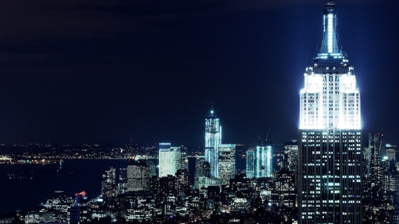 modern, skyscraper, building exterior, cityscape, built structure, financial district, illuminated, spire, travel destinations, sky, office building exterior