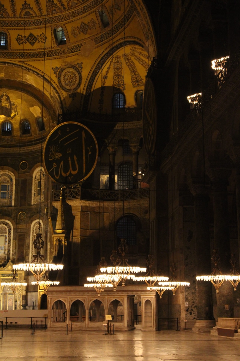 night, architectural column, constantine, built structure, by night, architecture, lighting, urban, clock, religion, arched, istanbul, spirituality, apse