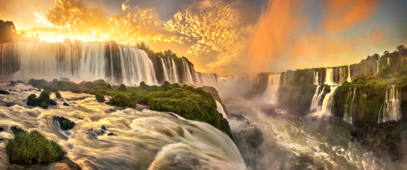 flowing, fog, scenics - nature, environment, waterfall, travel destinations, beauty in nature, flowing water, river, outdoors, 4K, water, stream - flowing water