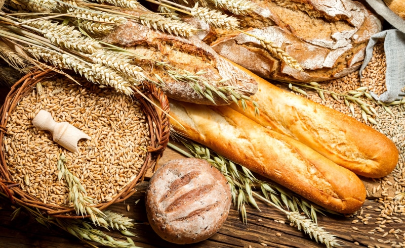 gourmet, bun, loaves, nature, table, herb, gold Colored, wheatear, cereal Plant, harvesting, organic, rye, 4K, freshness, dieting, food, bread, baguette