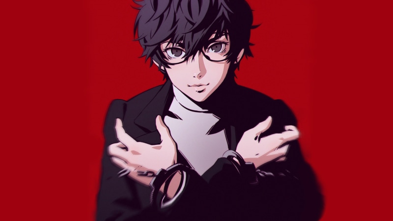 persona 5, glasses, kurusu akira, Anime, 1080P