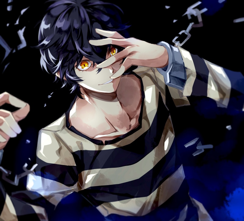 kurusu akira, mask, white color, smiling, Anime, disguise, focus on foreground, 2K, animal representation, close-up, creativity, chains, anime games, persona 5