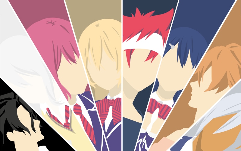 Anime, 4K, Alice Nakiri, Ryō Kurokiba, Hisako Arato, Akira Hayama, Erina Nakiri, Megumi Tadokoro, Food Wars: Shokugeki no Soma, Sōma Yukihira, Satoshi