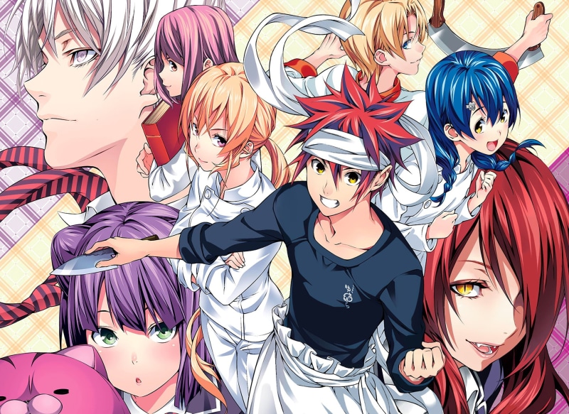 Food Wars: Shokugeki no Soma, Anime, portrait, Erina Nakiri, women, Hisako Arato, couple - relationship, art and craft, Rindō Kobayashi, Sōma Yukihira