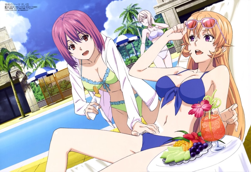 people, outdoors, human representation, female likeness, nature, blond hair, representation, art and craft, hair, plant, Food Wars: Shokugeki no Soma, fashion