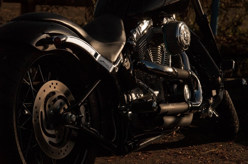stationary, field, mode of transportation, focus on foreground, machine part, transportation, motorbike, machinery, engine, motor vehicle, land vehicle